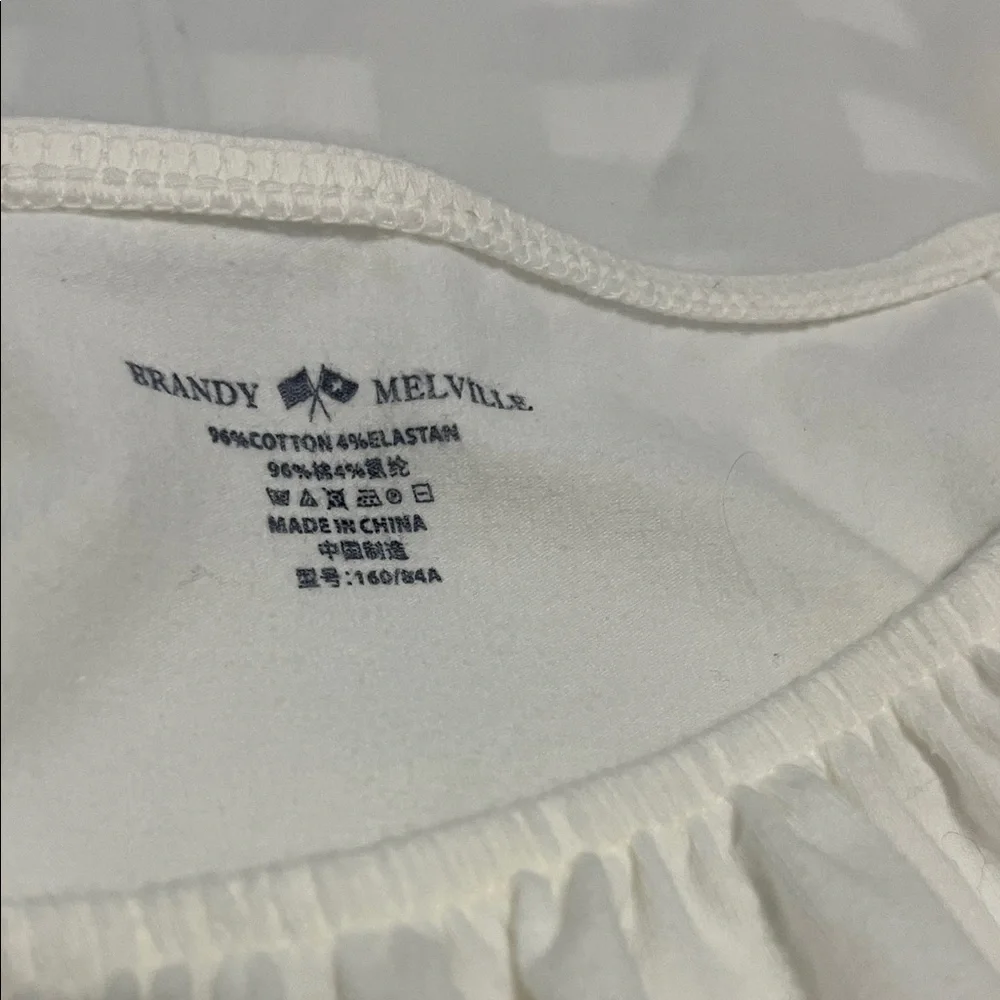 Brandy Melville Cream Puff Sleeve Blouse - Picture 4 of 4